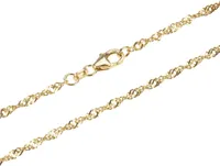 18,5cm Armband Singapur Kette 585 Gelb Gold Damen Amrkette designer Goldkette