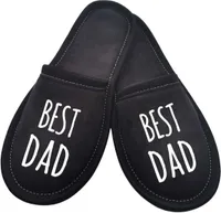 Textilpantoffeln mit der Aufschrift Best Dad 43-44