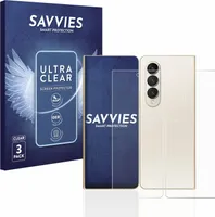 6x Für Samsung Galaxy Z Fold 4 (Display+Rückseite) Schutzfolie Savvies Displayschutz Display Schutz Folie Klar Transparent