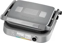 SENCOR SBG 6231SS Inteligentný kontaktný gril, 7 programov + manuálny s nastavením teploty, nepriľnavé grilovacie dosky, automatická regulácia teploty, 2100 W