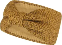 Stirnband Damen gestricktes Haarband Mädchen Ohrenwärmer mit Zopfmuster, gefüttert mit weichem Fleece Innenfutter, Schwarz