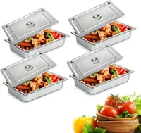 Edelstahl Hotelpfanne 4"Deep Volle Größe Hotel Pfannenset Speisebehälter Buffet Behälter