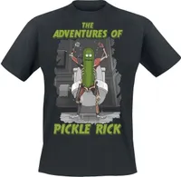 Rick And Morty - "Adventures Of Pickle Rick" T-Shirt für Herren/Damen Uni HE1983 (S) (Schwarz)