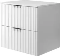 Rodan | Koupelnová Skříňka 60 cm | Bílý Mat | Š/V/D 60/57/46 cm | 2 Zásuvky s Tichým Dovíráním | Koupelnový Nábytek | Skříňka do Koupelny | Bílá deska