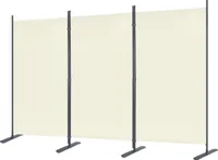 YUENFONG Paravent Trennwand Raumteiler Sichtschutz 275cm x 180cm Stellwand Sichtschutzwand Faltbar Verstellbar Raumteiler (Beige)