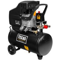 TEXAS TKP 2400 Druckluft Kompressor ölgeschmiert (1200 Watt Leistung, 24 Liter Drucktank, 8 bar Arbeitsdruck, 2 Schnellkupplungen, 2 Manometer)