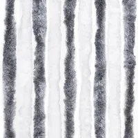 vidaXL Záclona proti hmyzu šedá a biela 100x220 cm šenil