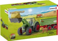 Schleich® Farm World 42379 Traktor mit Anhänger Spielfiguren-Set