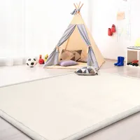TT Home Krabbelmatte Babyzimmer Teppich Spielmatte Kinder Unifarben Rutschfest Flauschig Größe 120x160 cm