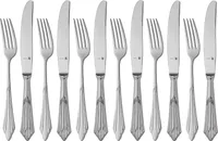 WMF Fächer Dessertbesteck 12teilig, Vorspeisebesteck für 6 Personen, Frühstücksbesteck, Cromargan protect poliert, kratzbeständig, spülmaschinenfest
