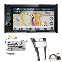 Kenwood DNR3190BTS 2 DIn Autoradio Navigation mit Apple CarPlay Bluetooth USB HDMI für Toyota Yaris silber ohne OEM Navi