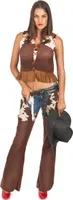 y Cowgirl Damenkostüm braun-beige