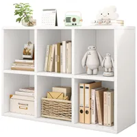 Kalax Open Cube Bücherregal 2X3 Weiß für Bücher Büro Modern 90 Cm
