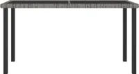 vidaXL Zahradní jídelní stůl Grey 140x70x73 cm Poly ratan