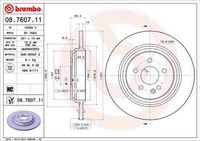 BREMBO Bremsscheiben (2 Stück) Hinterachse 08.7607.11