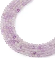 Korálky z minerálu Ametyst levandulový 2mm broušené - 18 cm