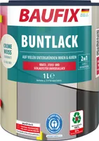 BAUFIX Buntlack cremeweiss seidenmatt, 1 Liter, Lackfarbe