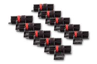 vhbw 10x Farbrolle, Farbwalze Schwarz / Rot kompatibel mit Canon CP 13, 14 Taschenrechner, Registrierkasse