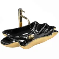 Rea Aufsatzwaschbecken Infinity Black Gold