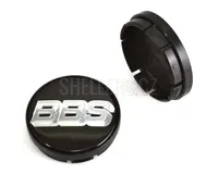 Středová krytka alu kola Ø 52/56mm, BBS 10023596 plast, s logem, černá lesk/chrom logo