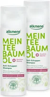 alkmene Mein Teebaumöl Anti Schuppen Shampoo 2x 200 ml weniger Schuppen in 2 Wochen, vegan, klimaneutral, gegen Schuppen