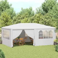 vidaXL Profi-Partyzelt mit Seitenwänden 4×6 m Weiß 90 g/m²