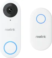 Reolink PoE Video-Türklingel 5MP HD Doorbell Kamera, 180° Ultraweitwinkel, Personenerkennung, 2-Wege-Audio, Alarme, mit Chime, Wasserdicht, Weiß