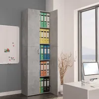 vidaXL Kancelářská skříň betonová šedá 60x32x190 cm odvozený dřevěný výrobek