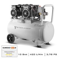 STAHLWERK Druckluft Kompressor ST 510 Pro mit 10 bar, 50 l Tank, 69 dB 3,78 PS