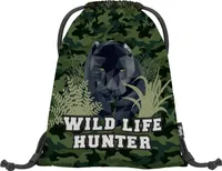 Baagl Turnbeutel für Junge,  Schuhbeutel für Kinder, Schule und Kindergarten Sportbeutel, Sportrucksack, Gymsack (Panther)