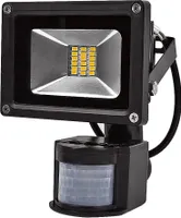 Greenmigo 20W LED SMD Strahler Fluter Außen Flutlicht Strahler mit PIR Bewegungsmelder Fluter Wasserdicht IP65 Aluminiumkörper Schwarz Warmweiß AC 85  265V