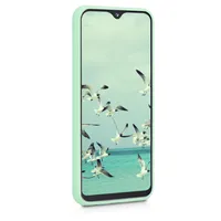 kwmobile Hülle kompatibel mit Samsung Galaxy A20e Hülle - weiches TPU Silikon Case - Cover geeignet für kabelloses Laden - Mintgrün matt