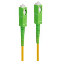 Optický kábel SC/APC na SC/APC prepájací kábel simplexný jednovidový optický kábel optický kábel prepájací kábel žltý/zelený (15)