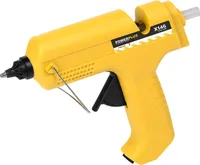 Powerplus Heißklebepistole kabellos + 12 Klebestifte + Wechseldüsen im Koffer