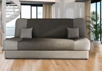 Platan Schlafsofa JAS Klappsofa, mit Schlaffunktion, Polstersofa, Federn - Farbe 01: Grau  und Dunkelgrau