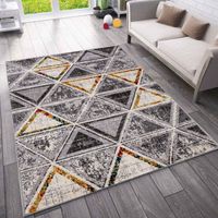Teppich Wohnzimmer Schlafzimmer Flur Teppich Geometrisches Muster in Bunt, Maße:160x220 cm