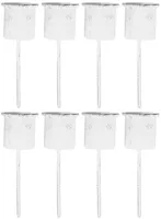 Novaliv 8x Stabkerzenhalter weiß I Kerzenpick 7,1 x Ø 2,8 cm Kerzenstecker mit Spieß für Adventskranz I Kerzenpin Kerzenleuchter I Dekoration Weihnachten
