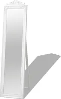 The Living Store Standspiegel im Barock-Stil 160x40 cm Weiß