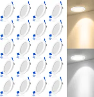 JNGLGO LED Einbauleuchten 230V Decke LED Spot Einbaustrahler 20 x 5W LED IP21 LED Deckenspot Deckeneinbaustrahler Einbauspot 400lm für Wohnzimmer, Küche, Schlafzimmer (KaltesWeiß)