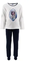 Frozen - Die Eiskönigin Elsa Mädchen Pyjama Kinder Schlafanzug Langarm-Shirt + Schlaf-Hose     , Farbe:Weiß, Größe Kids:104