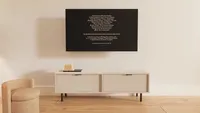 WENA TV skříňka Aura, kašmírová, s kovovými úchyty, s černými nohami, šířka 140 cm
