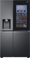 LG Electronics Side-by-Side mit InstaView Door-in-Door | Eis-, Crushed Ice- und Wasserspender | 635 Liter Kapazität | Interner Wassertank 4L | Matte Black
