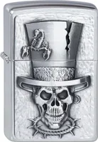 Zippo Feuerzeug #200 Skull Top Hat Emblem, Pirates, 2001666