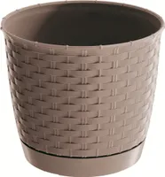 Doniczka z podstawką okrągła Ratolla 22x19,5cm umbra