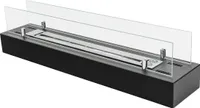 Flame BOX 700 mm freistehender Ethanol Kamin mit glas.ethanolkamin zum Aufstellen auf einem Tisch, Boden oder in einem holzbefeuerten Kamin