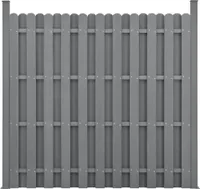 WPC Gartenzaun Sichtschutz Windschutz Lamellenzaun Zaun 376x185cm Grau [neu.holz]