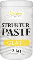 Creative Deco Strukturpaste Glatt 2 kg | Weiße Spachtelmasse für Acrylmalerei | Modellierpaste für Kunstprojekte, Acrylfarbe, DIY, 3D-Effekte, Texturen | Einfach mit Palettenmesser aufzutragen