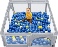 LARS360 Dětská ohrádka Dětská ohrádka Bariérová bezpečnostní brána 180x150cm Centrum aktivit Plazivá brána s protiskluzovou základnou