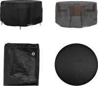 vidaXL Gartenmöbel Abdeckung 10 Ösen Ø230x90 cm Rund - Gartenmöbel Abdeckung - Gartenmöbel Abdeckungen - Gartenmöbel Schutzhülle - Gartenmöbel Abdeckplane