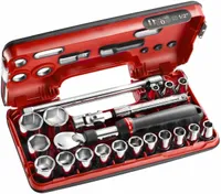 Steckschlüssel-Set 1/2 D-Box, 21-tlg